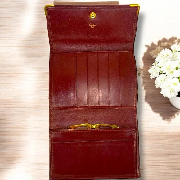 Cartier Trifold Snap Button Wallet with Kiss-Lock - Picture 7 of 16